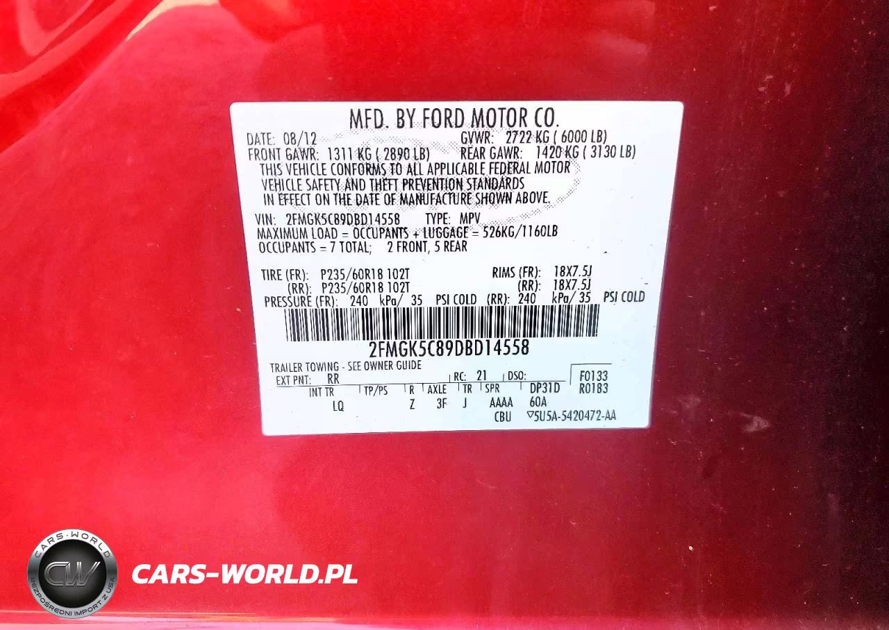 2013 Ford Flex Sel VIN:2FMGK5C89DBD14558 - 13