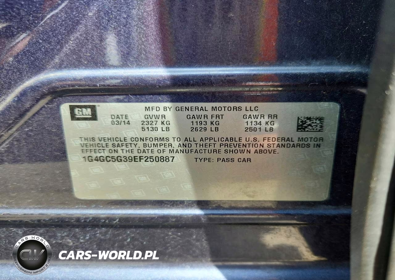 2014 Buick Lacrosse VIN:1G4GC5G39EF250887 - 12