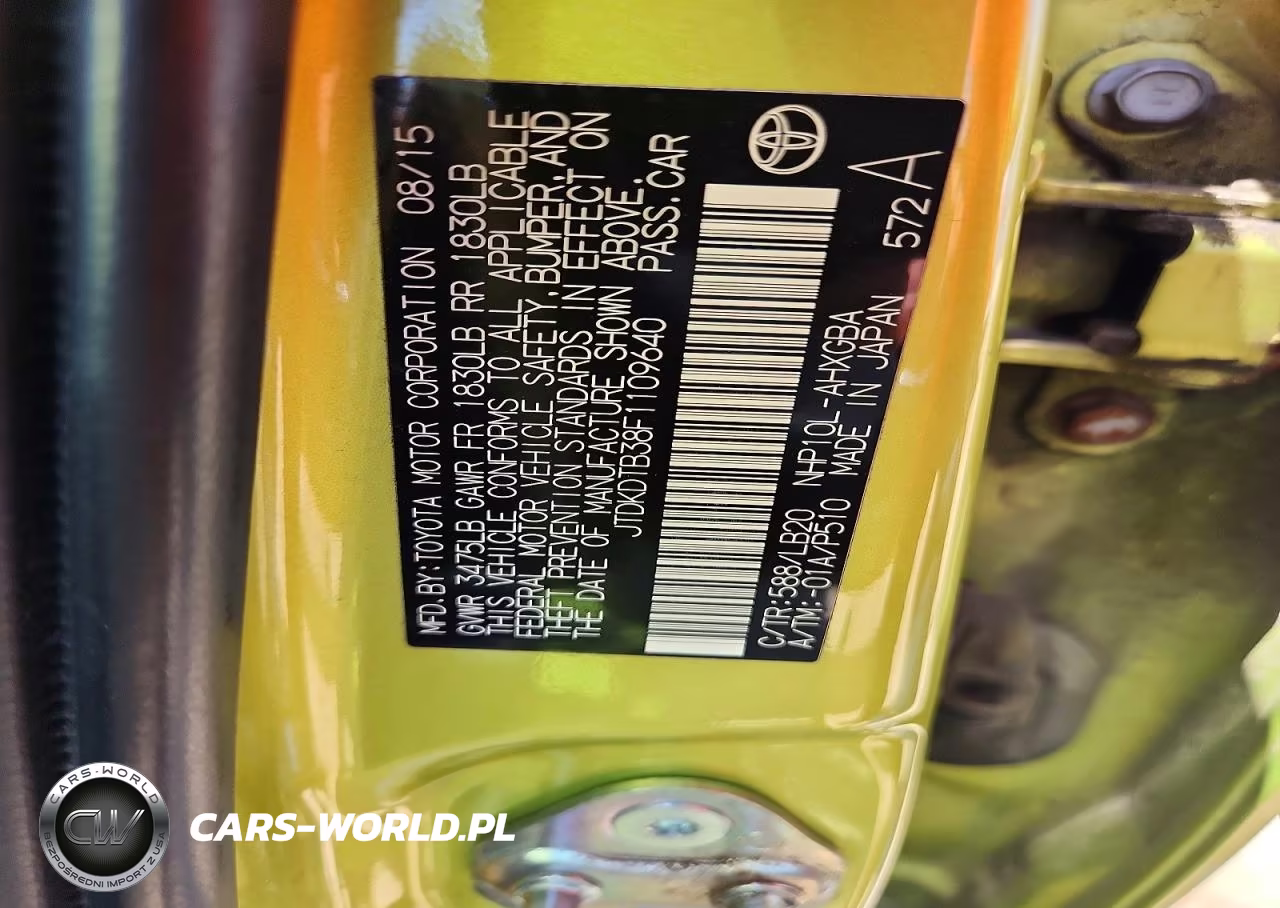 2015 Toyota Prius C Four VIN:JTDKDTB38F1109640 - 12