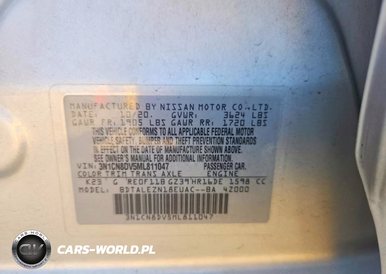 2021 Nissan Versa S VIN:3N1CN8DV5ML811047 - 12