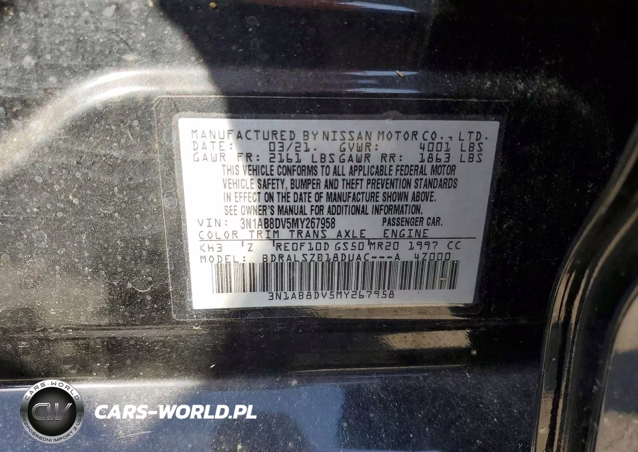 2021 Nissan Sentra Sr VIN:3N1AB8DV5MY267958 - 12