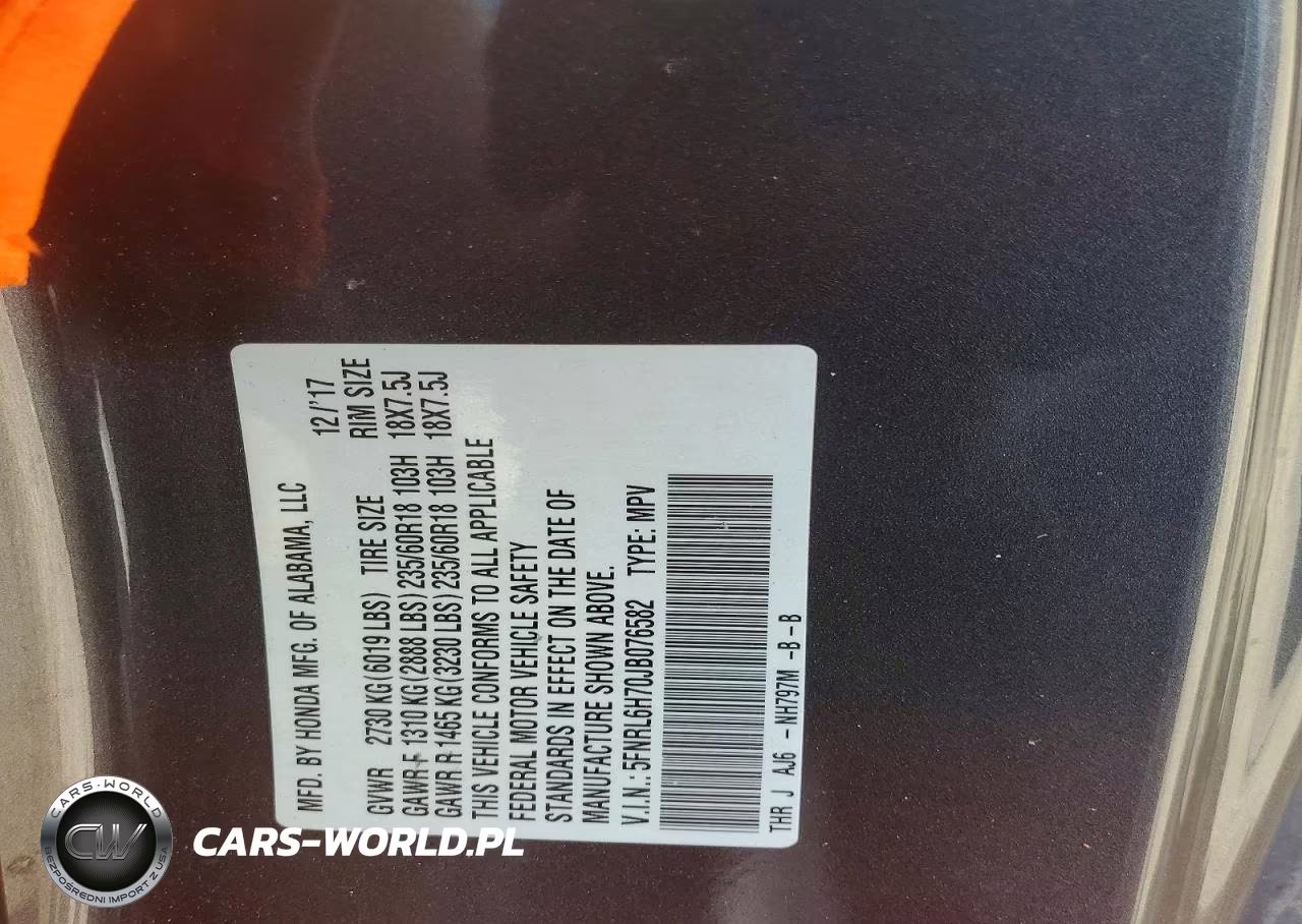 2018 Honda Odyssey Exl VIN:5FNRL6H70JB076582 - 13