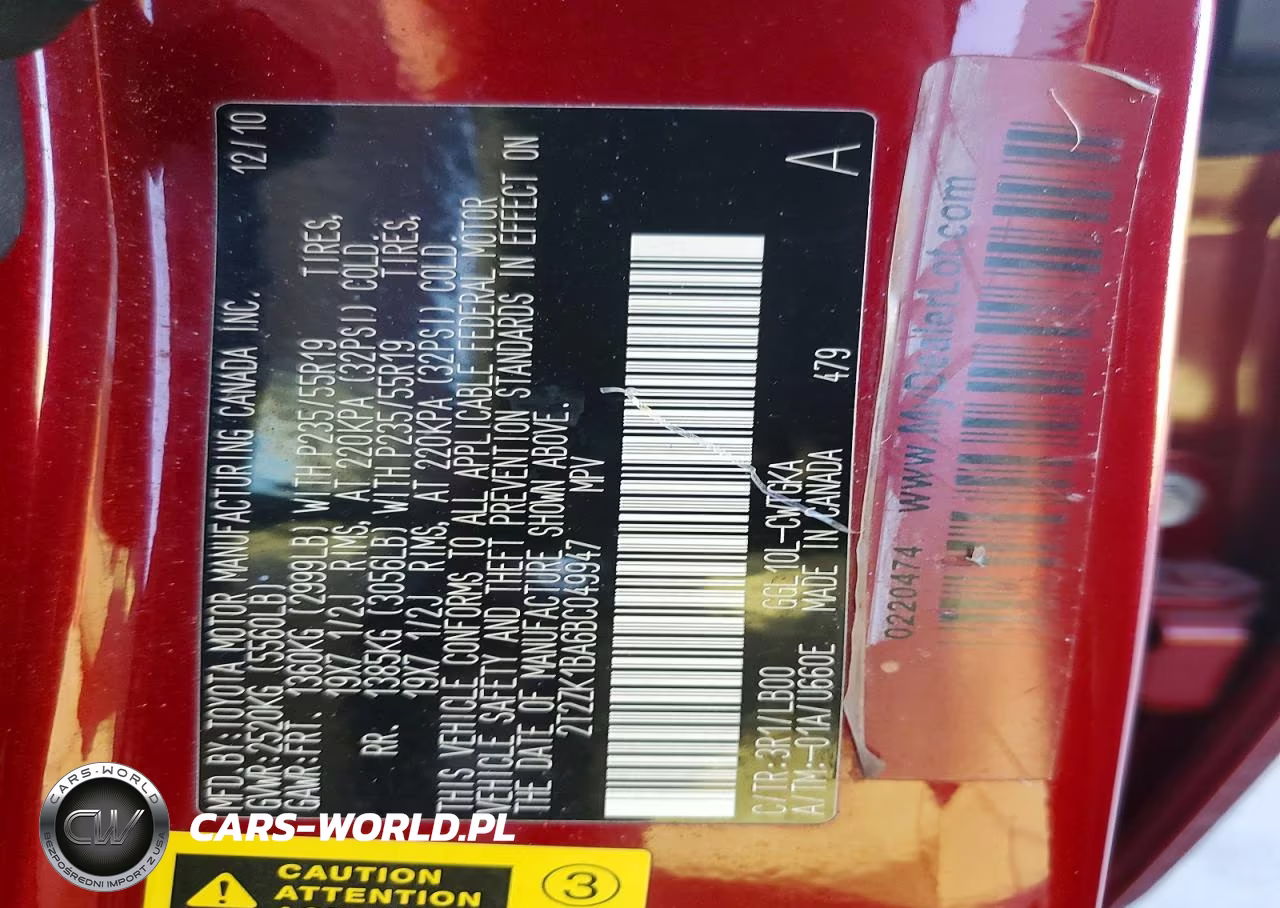 2011 Lexus Rx 350 VIN:2T2ZK1BA6BC049947 - 13