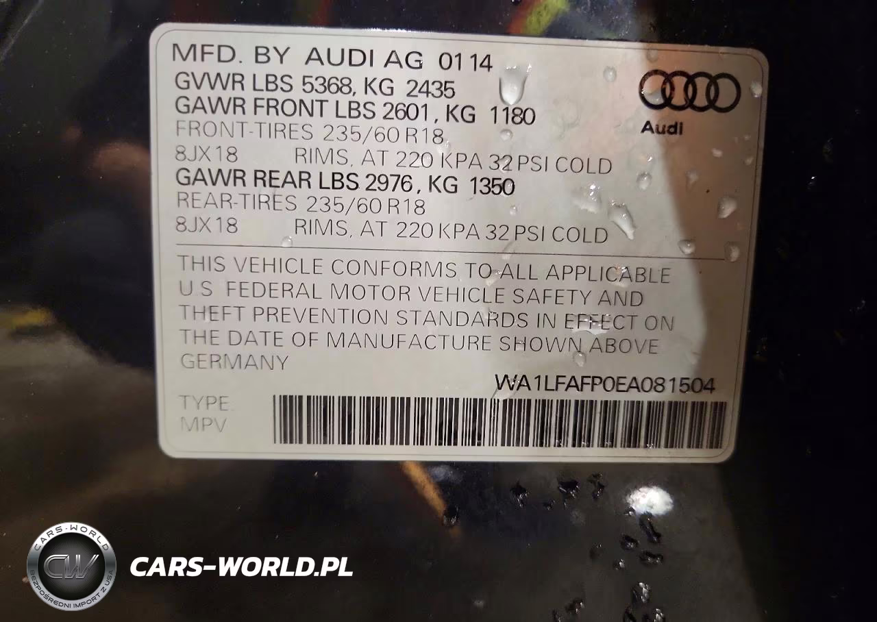 2014 Audi Q5 Premium Plus VIN:WA1LFAFP0EA081504 - 13