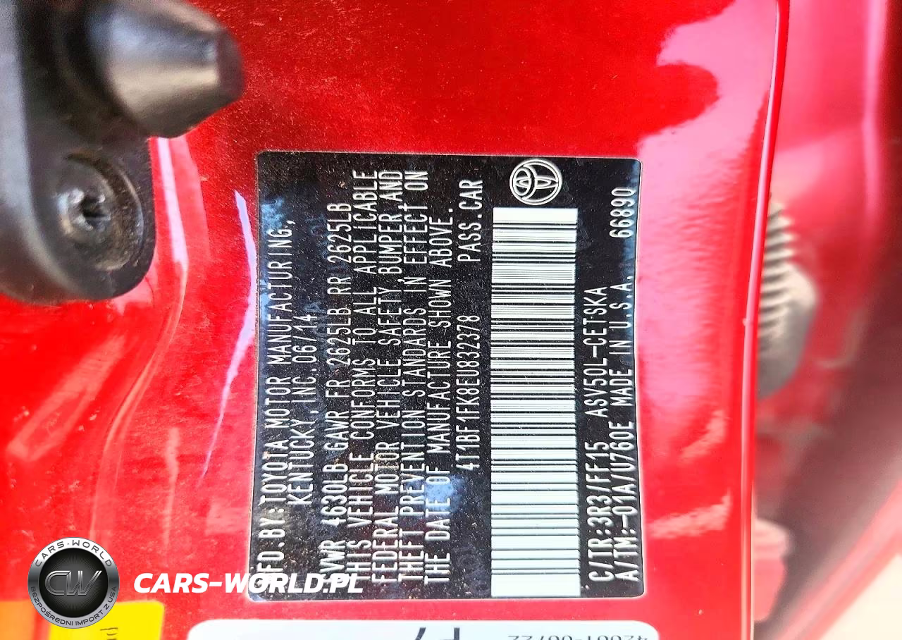 2014 Toyota Camry Se VIN:4T1BF1FK8EU832378 - 12