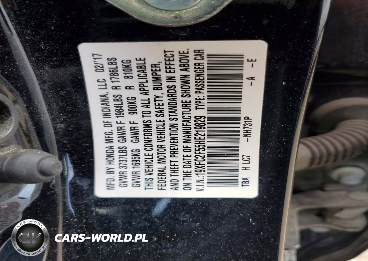 2017 Honda Civic Lx VIN:19XFC2F55HE219829 - 12