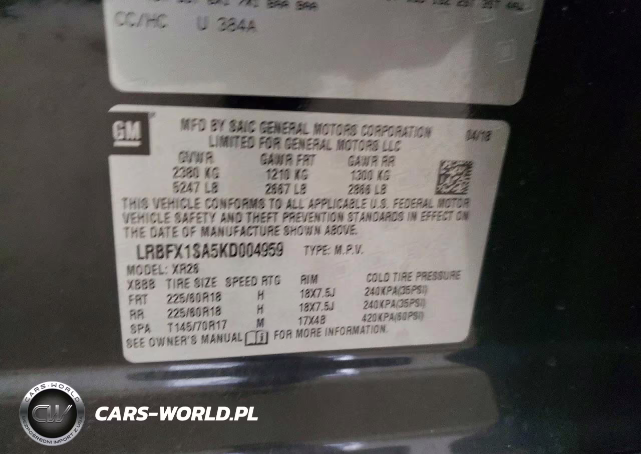 2019 Buick Envision Preferred VIN:LRBFX1SA5KD004959 - 14