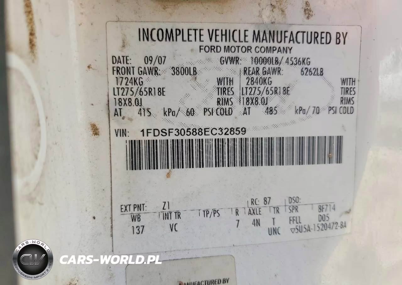 2008 Ford F350 Srw Super Duty VIN:1FDSF30588EC32859 - 13