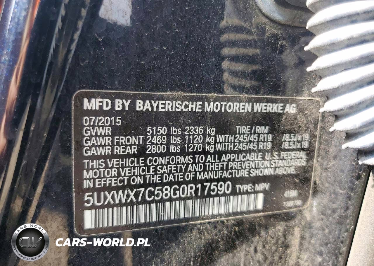 2016 BMW X3 xDrive35I VIN:5UXWX7C58G0R17590 - 13