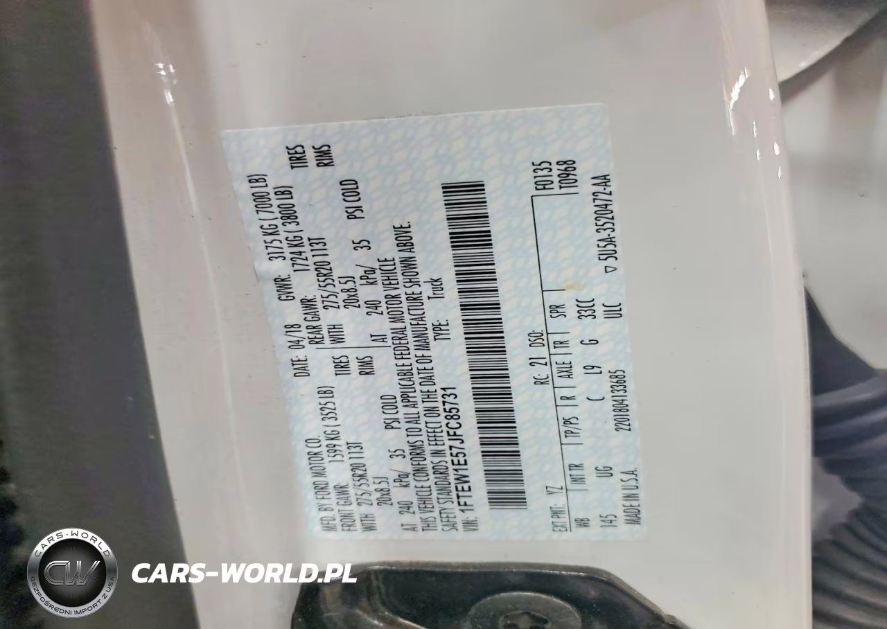 2018 Ford F150 Supercrew VIN:1FTEW1E57JFC85731 - 12