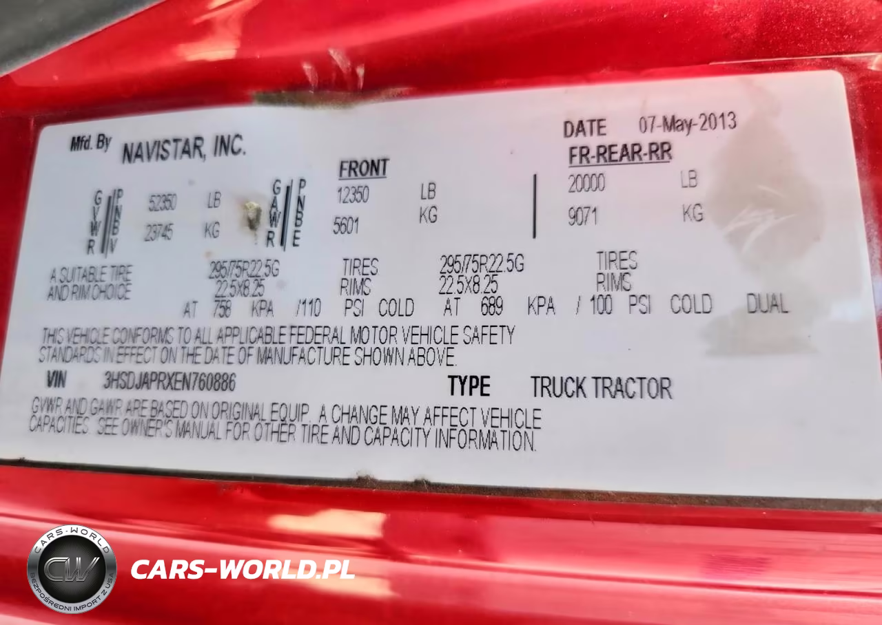 2014 International Prostar VIN:3HSDJAPRXEN760886 - 10