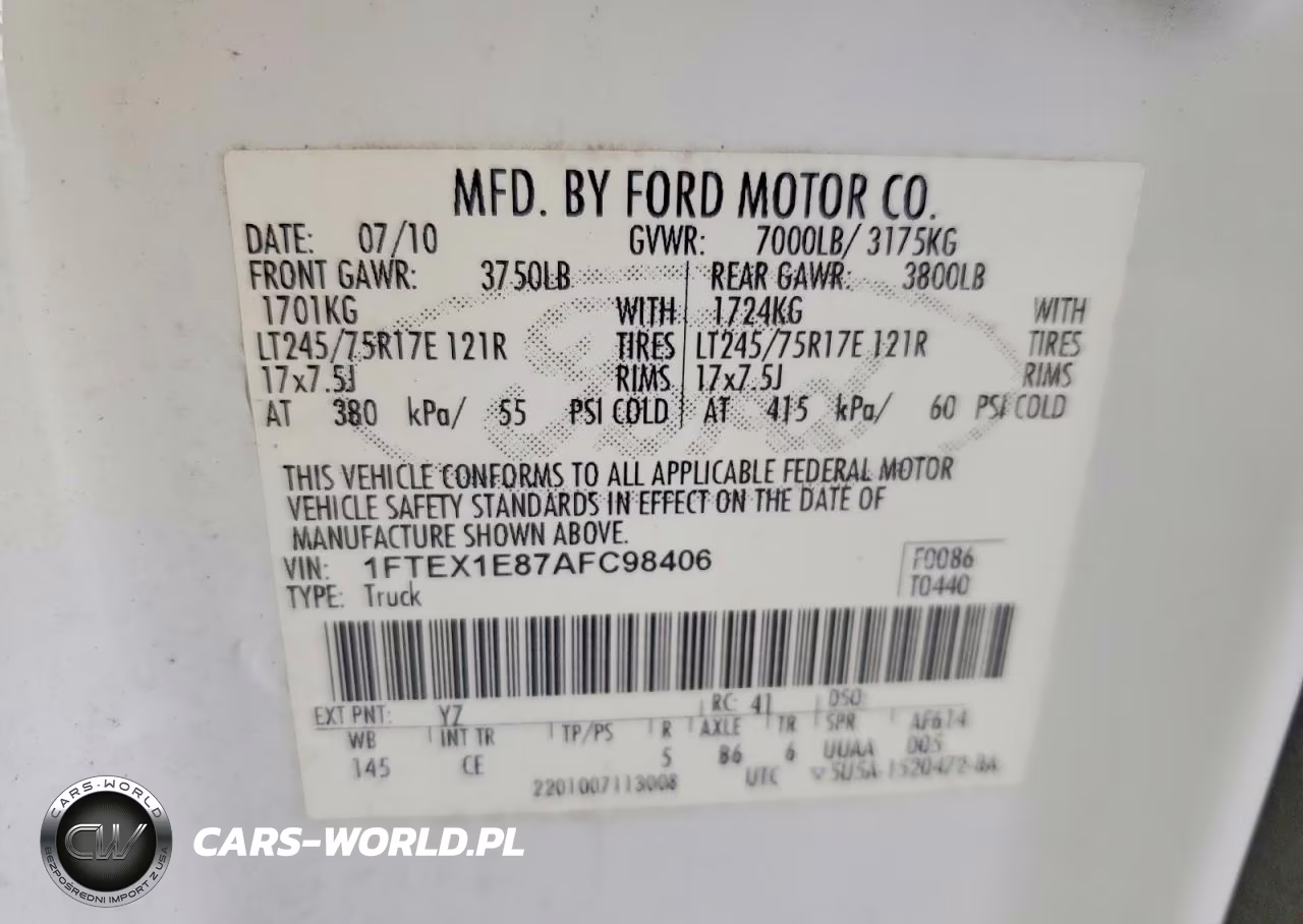 2010 Ford F150 Super Cab VIN:1FTEX1E87AFC98406 - 12