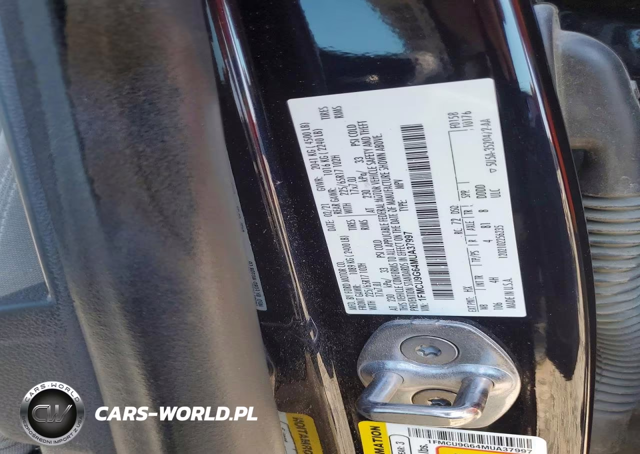 2021 Ford Escape Se VIN:1FMCU9G64MUA37997 - 13