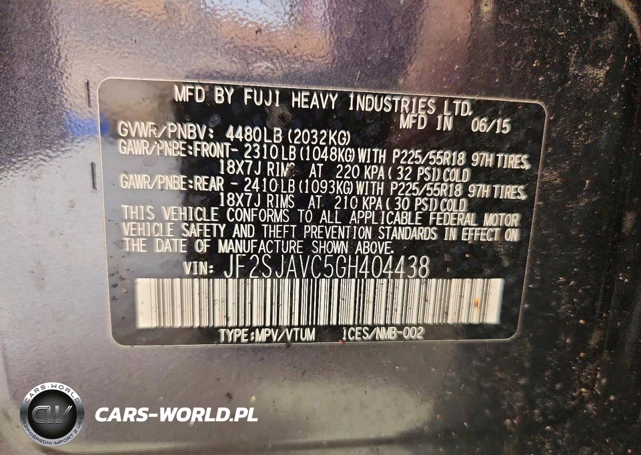 2016 Subaru Forester 2.5I Touring VIN:JF2SJAVC5GH404438 - 13