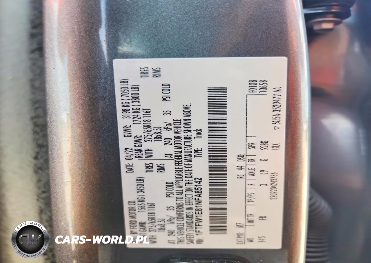 2022 Ford F-150 Xlt VIN:1FTFW1E81NFA85142 - 12