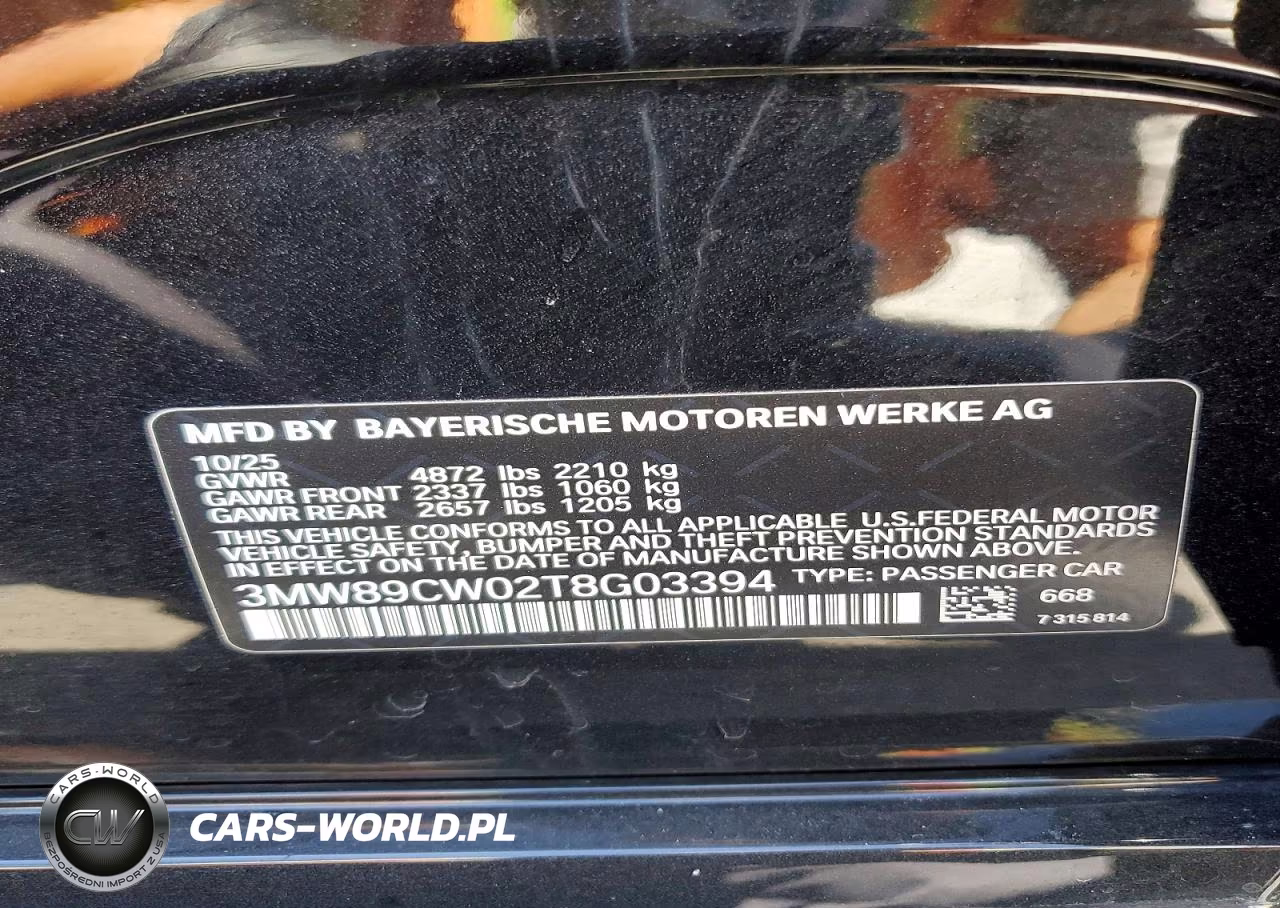 2026 BMW 330Xi VIN:3MW89CW02T8G03394 - 12