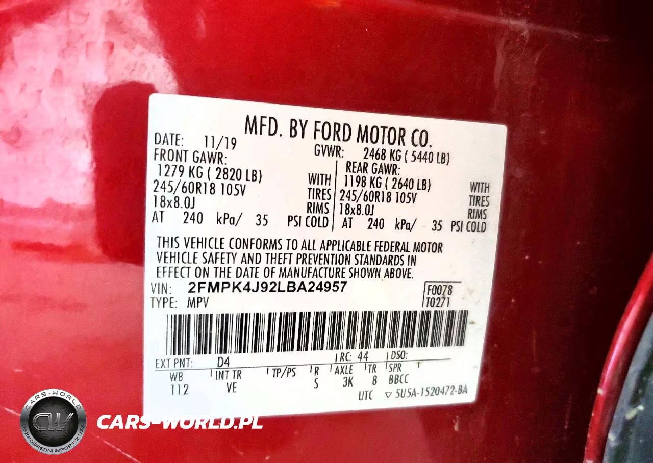 2020 Ford Edge Sel VIN:2FMPK4J92LBA24957 - 13