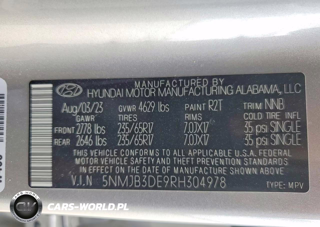 2024 Hyundai Tucson Sel VIN:5NMJB3DE9RH304978 - 13