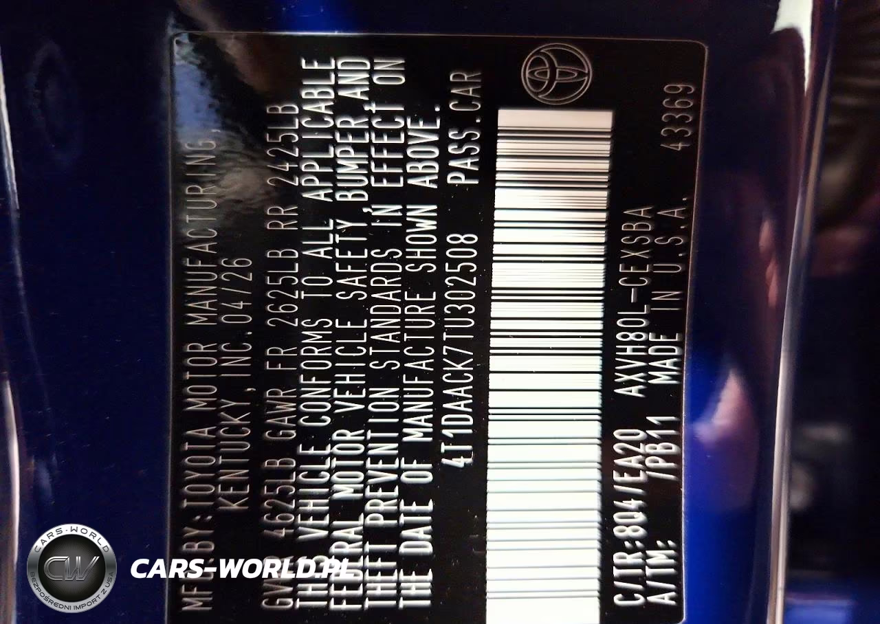 2026 Toyota Camry Se VIN:4T1DAACK7TU302508 - 12