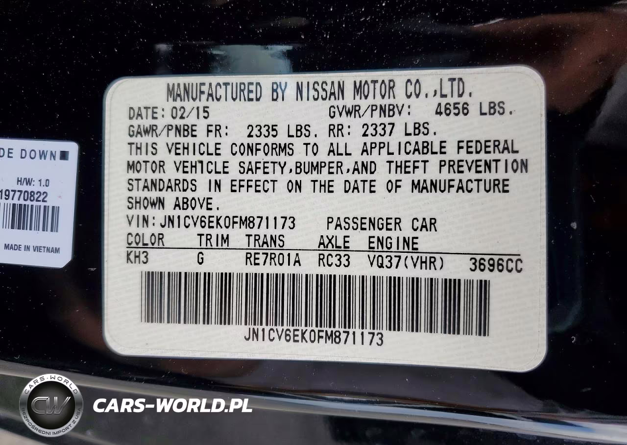 2015 Infiniti Q60 Coupe Journey VIN:JN1CV6EK0FM871173 - 12