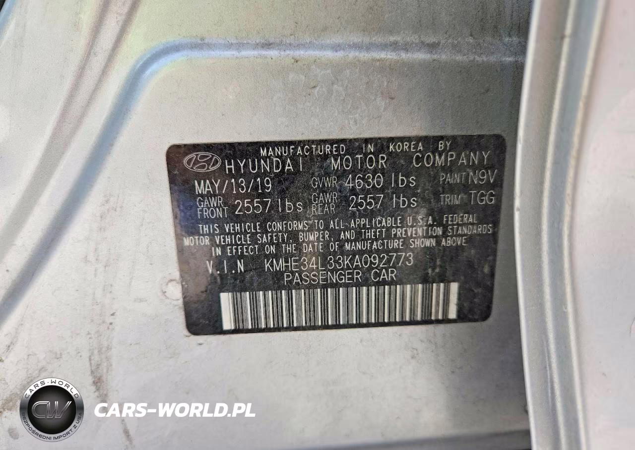 2019 Hyundai Sonata Hybrid Limited VIN:KMHE34L33KA092773 - 12
