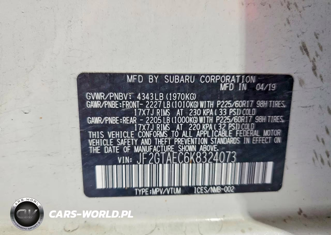 2019 Subaru Crosstrek Premium VIN:JF2GTAEC6K8324073 - 13