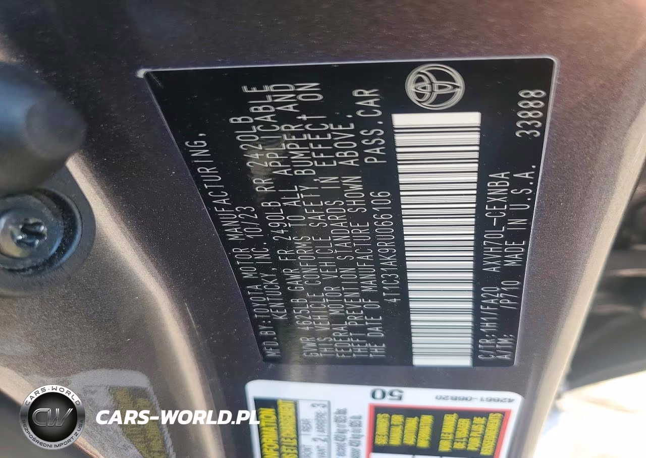 2024 Toyota Camry Le VIN:4T1C31AK9RU066106 - 12