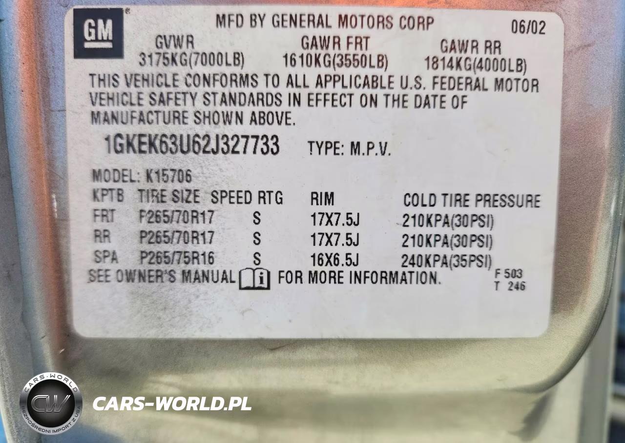 2002 GMC Denali VIN:1GKEK63U62J327733 - 13