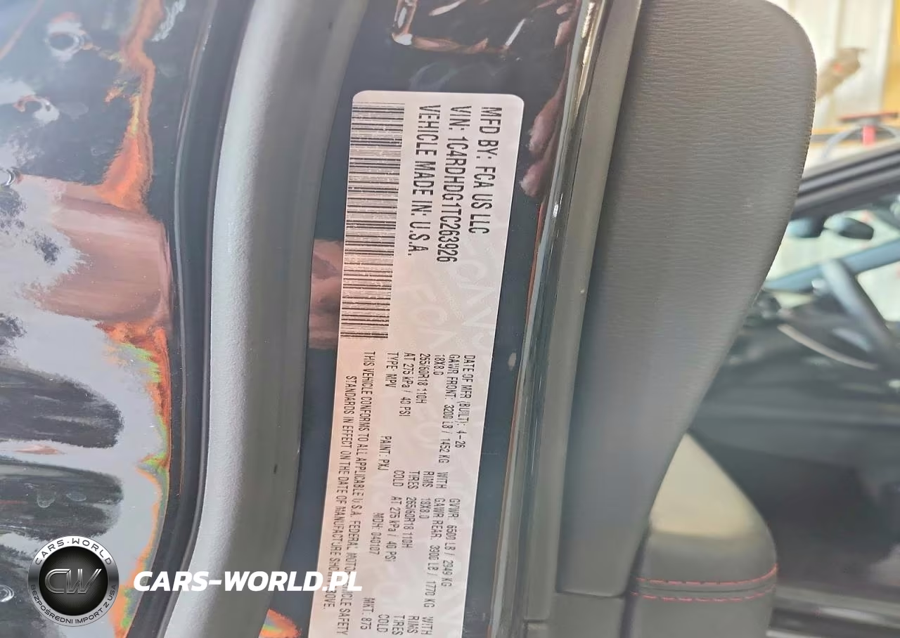 2026 Dodge Durango Gt VIN:1C4RDHDG1TC263926 - 13