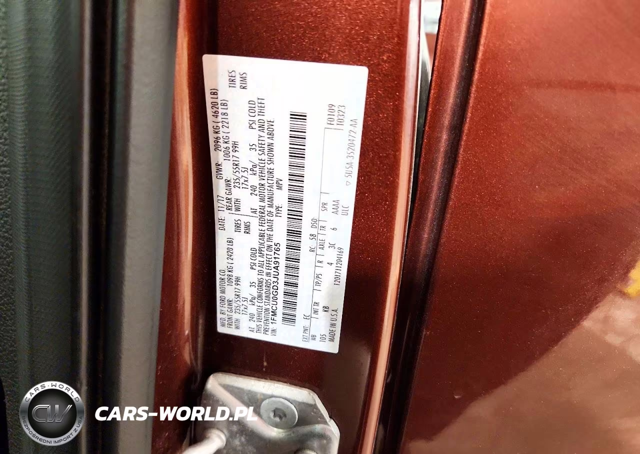 FORD ESCAPE SE VIN:1FMCU0GD3JUA91765 - 13