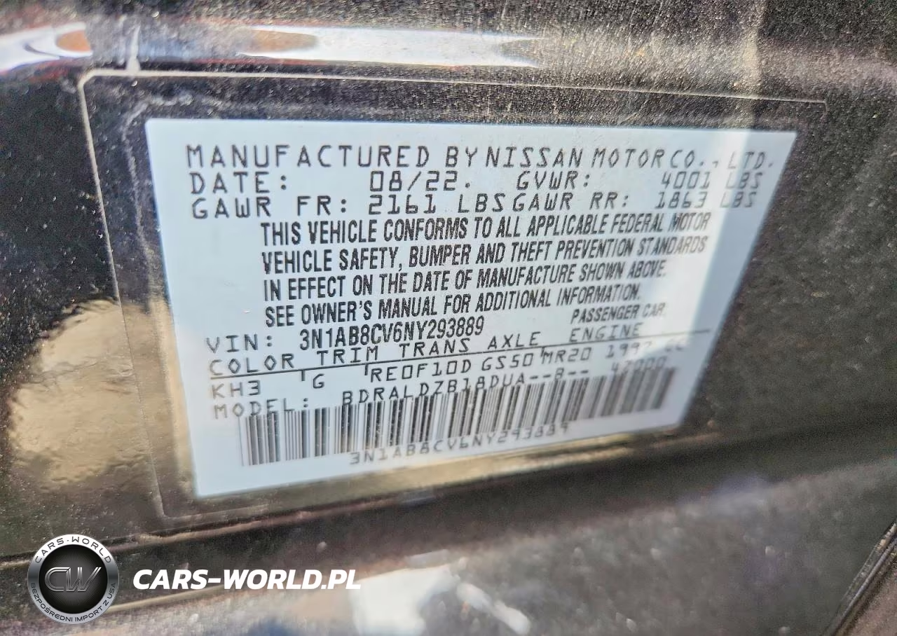 2022 Nissan Sentra Sv VIN:3N1AB8CV6NY293889 - 13