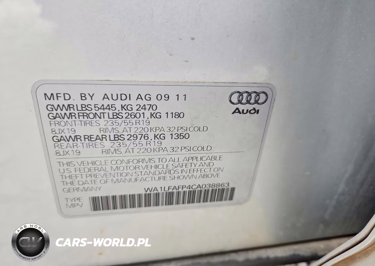 2012 Audi Q5 Premium Plus VIN:WA1LFAFP4CA038863 - 12