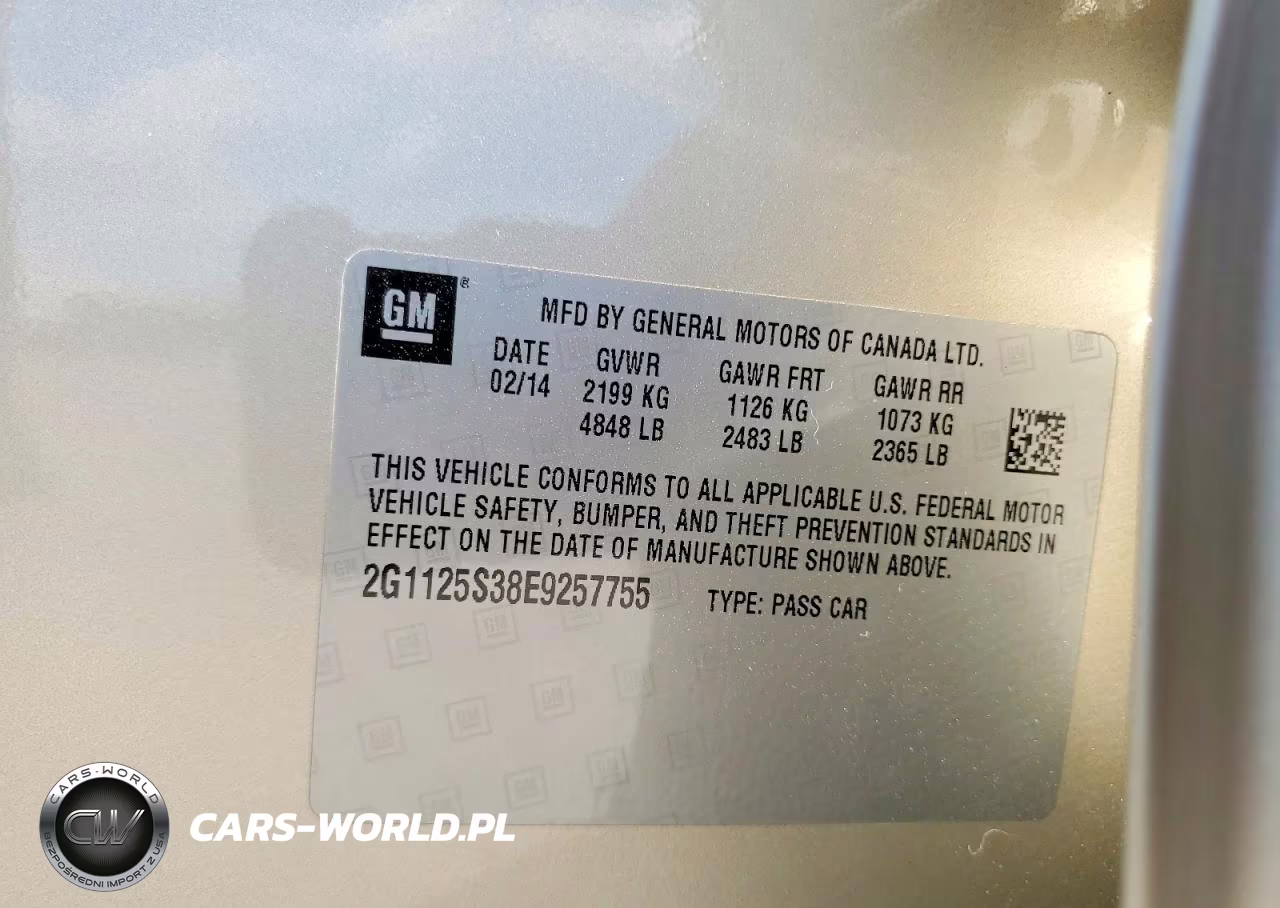 2014 Chevrolet Impala Lt VIN:2G1125S38E9257755 - 13