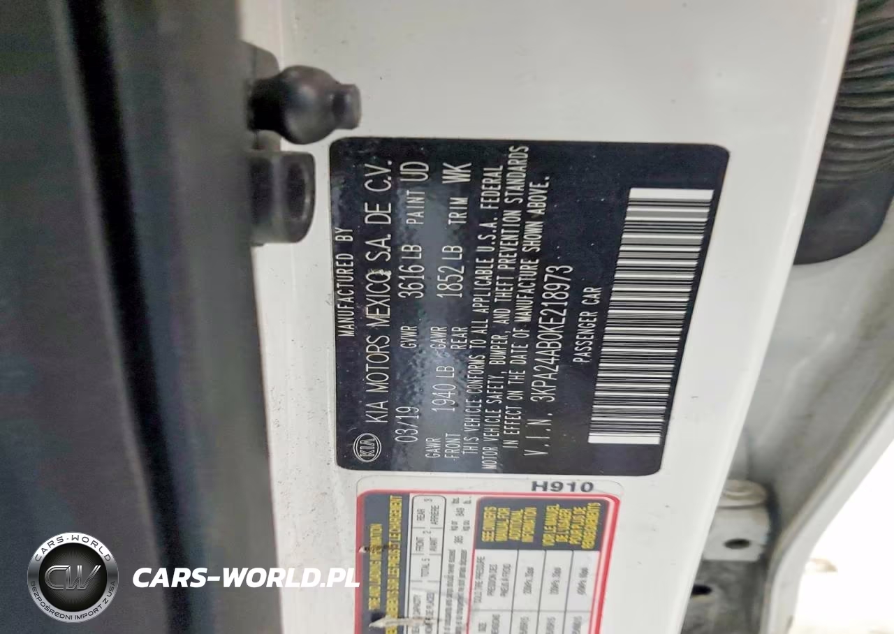 2019 Kia Rio S VIN:3KPA24AB0KE218973 - 12