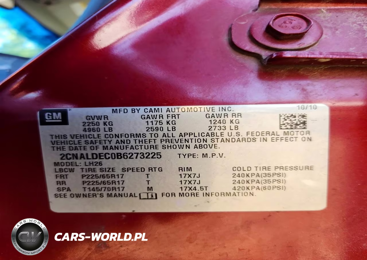 2011 Chevrolet Equinox Lt VIN:2CNALDEC0B6273225 - 13