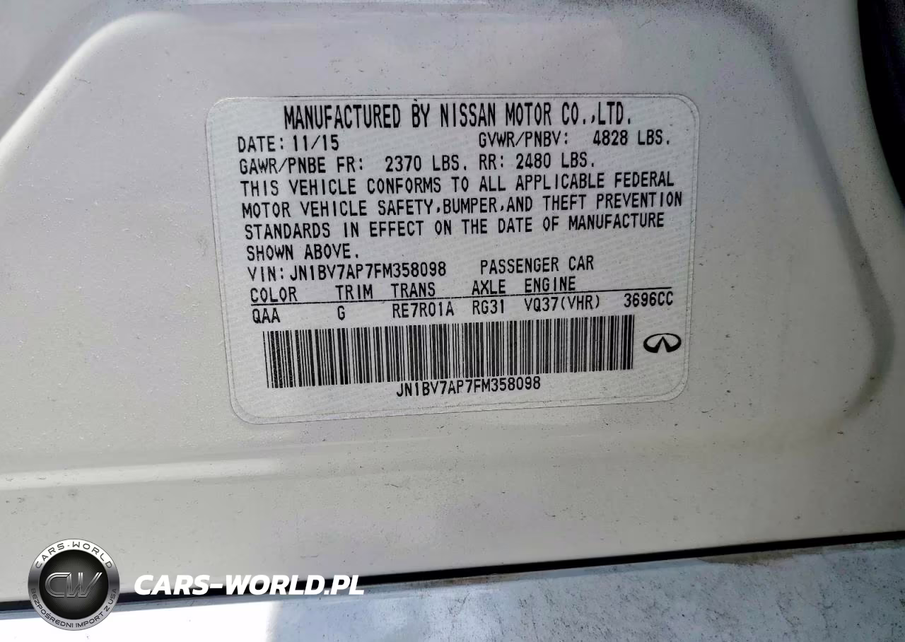 2015 Infiniti Q50 Premium VIN:JN1BV7AP7FM358098 - 12