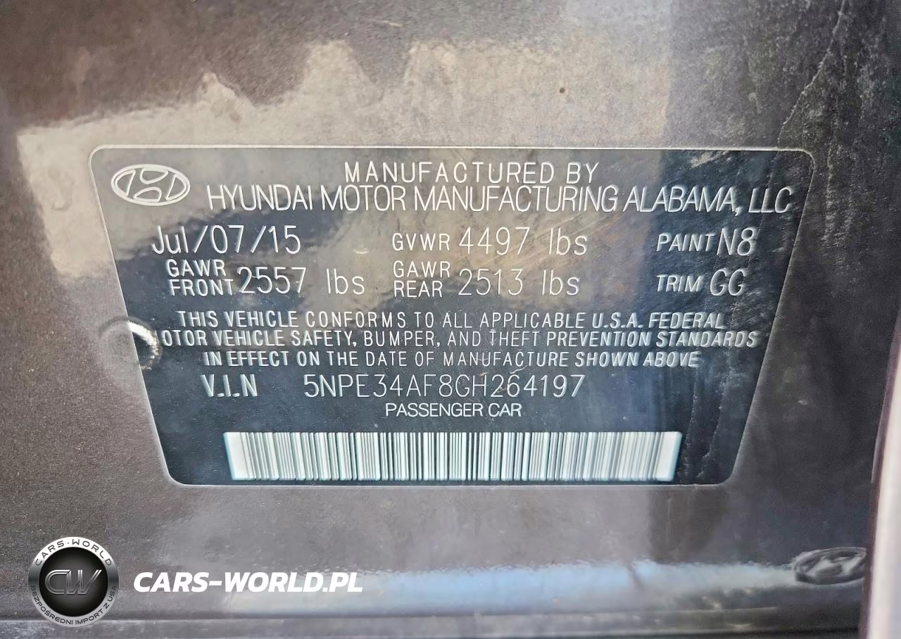 2016 Hyundai Sonata Sport VIN:5NPE34AF8GH264197 - 12