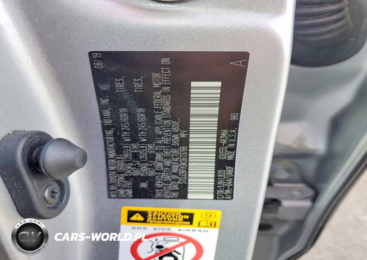 2019 Toyota Highlander Xle VIN:5TDJZRFH3KS613788 - 12