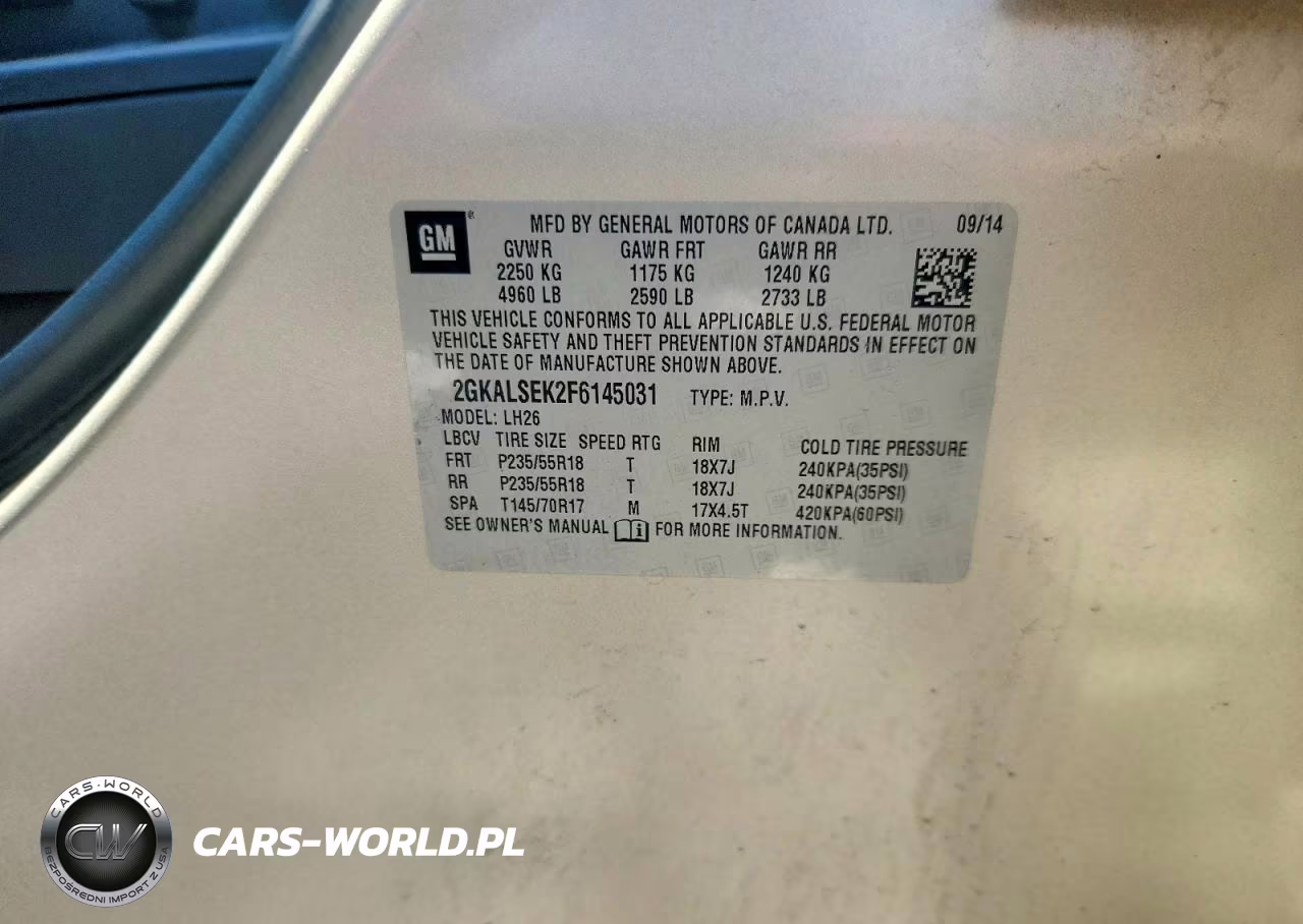 2015 GMC Terrain Slt VIN:2GKALSEK2F6145031 - 12