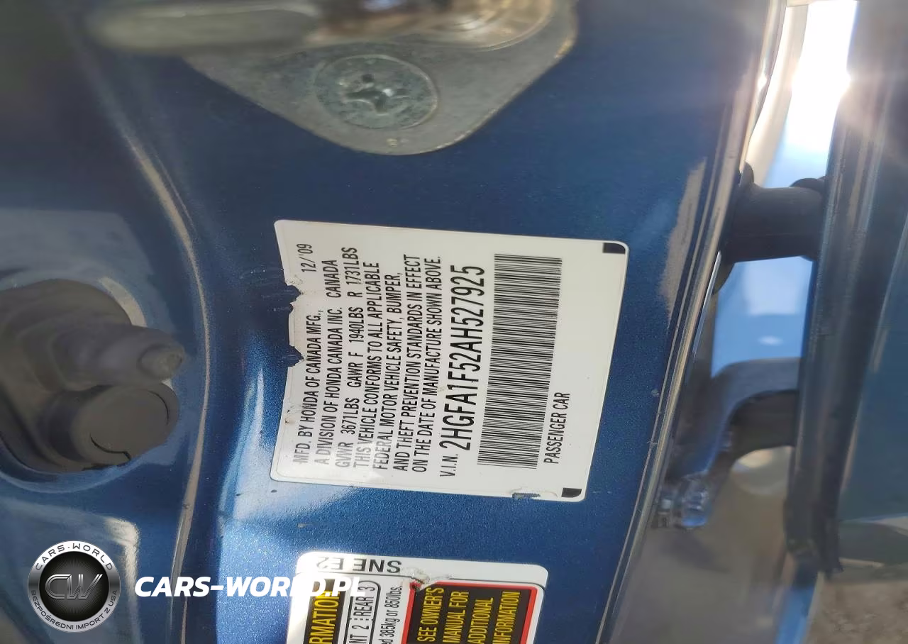 2010 Honda Civic Lx VIN:2HGFA1F52AH527925 - 12