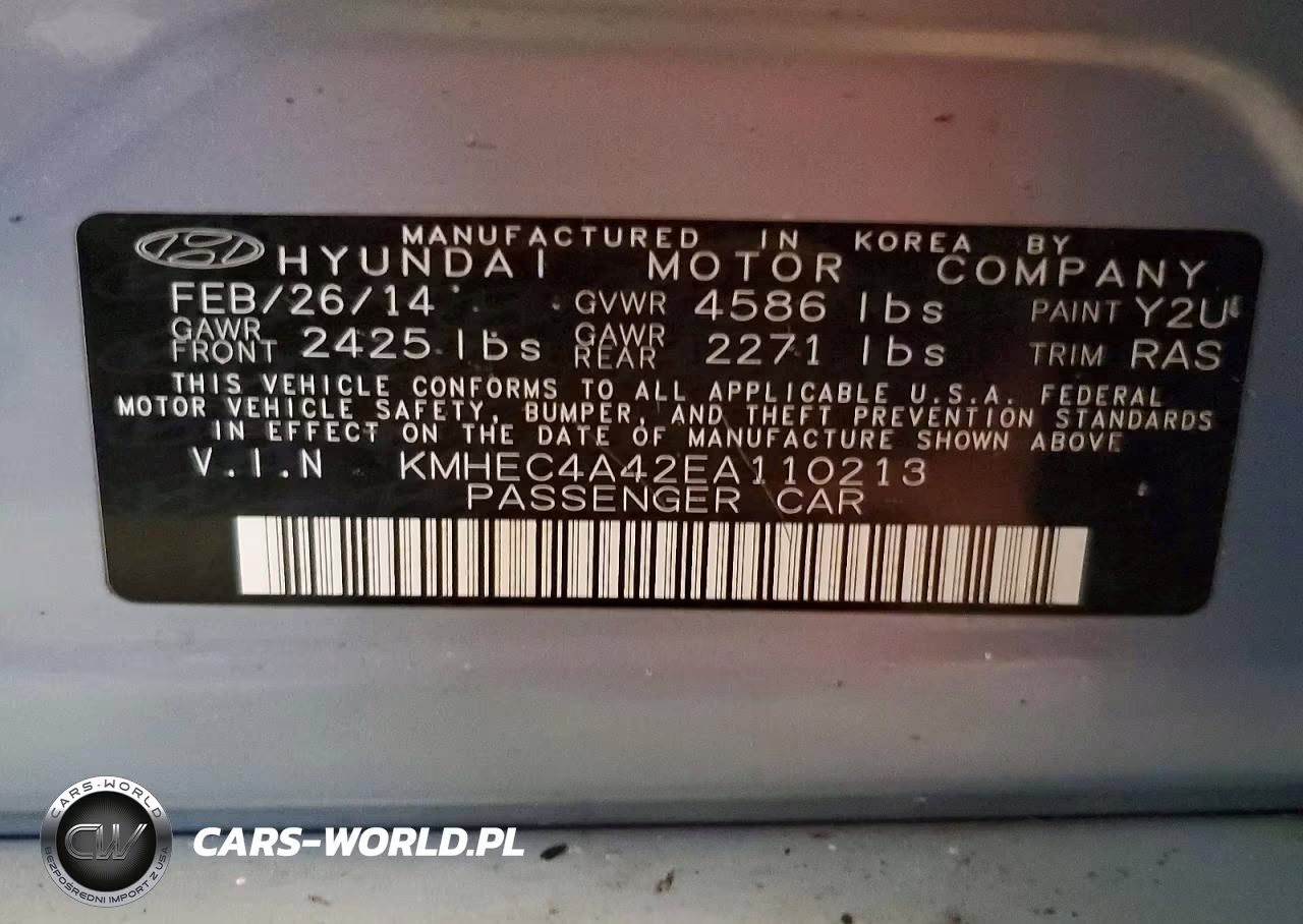2014 Hyundai Sonata Hybrid VIN:KMHEC4A42EA110213 - 12