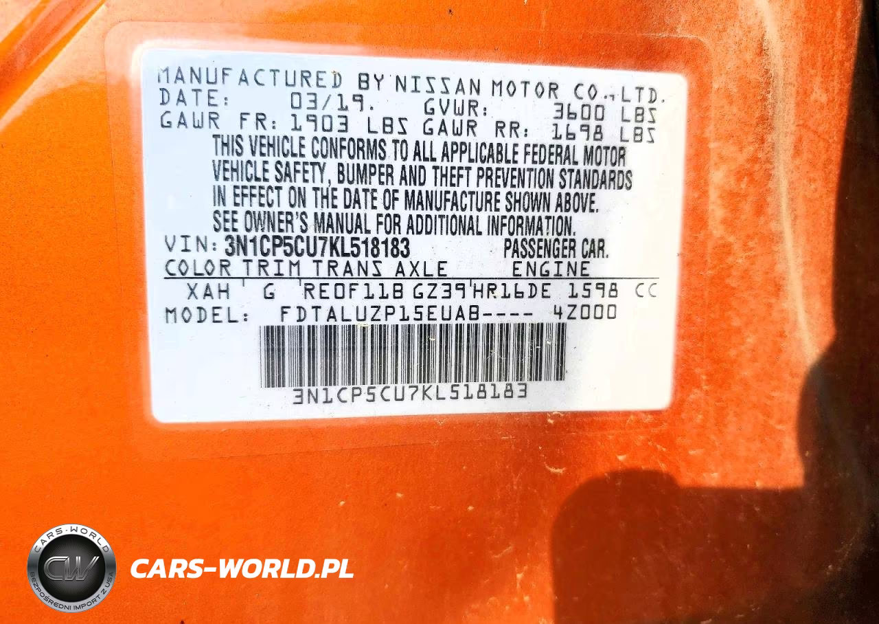 2019 Nissan Kicks Sr VIN:3N1CP5CU7KL518183 - 13