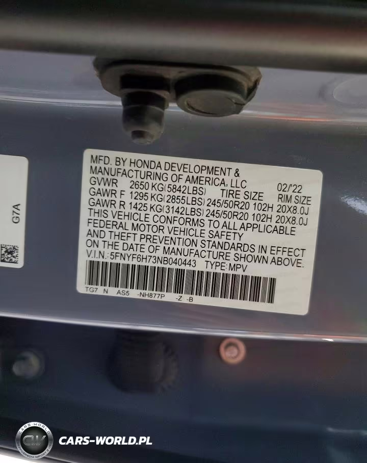 2022 Honda Pilot Black VIN:5FNYF6H73NB040443 - 13
