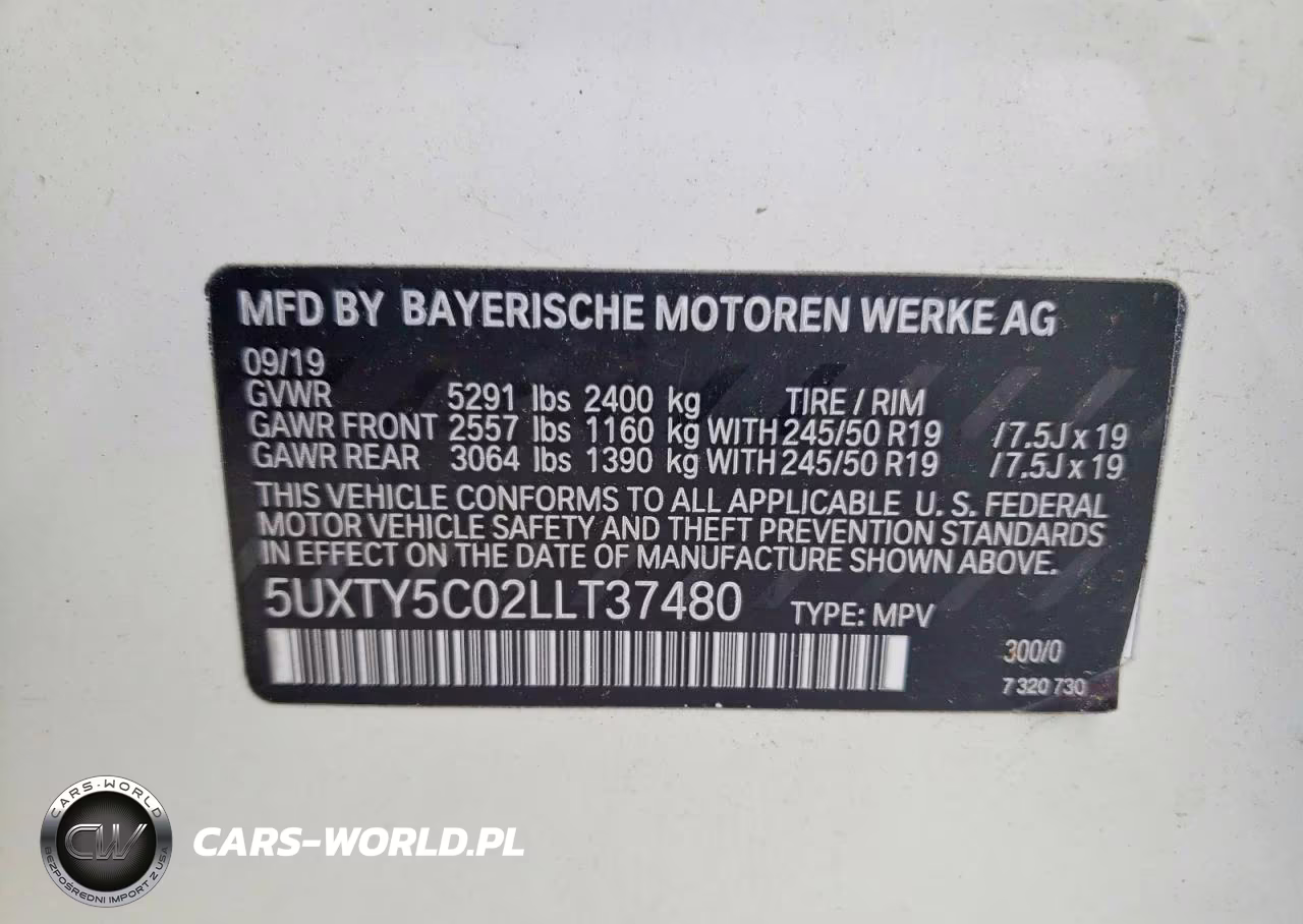 2020 BMW X3 xDrive30I VIN:5UXTY5C02LLT37480 - 13