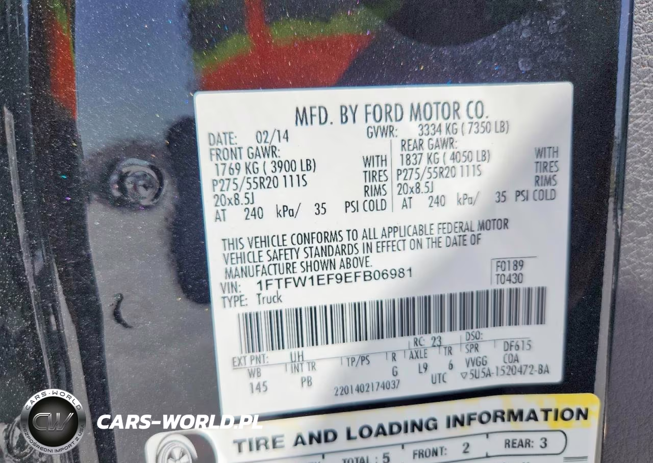 2014 Ford F150 Supercrew VIN:1FTFW1EF9EFB06981 - 12