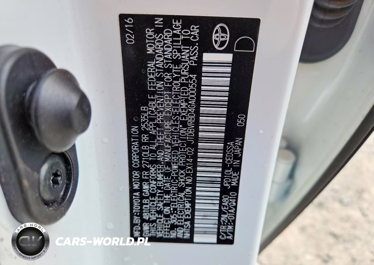 2016 Toyota Mirai Base VIN:JTDBVRBD4GA000554 - 12