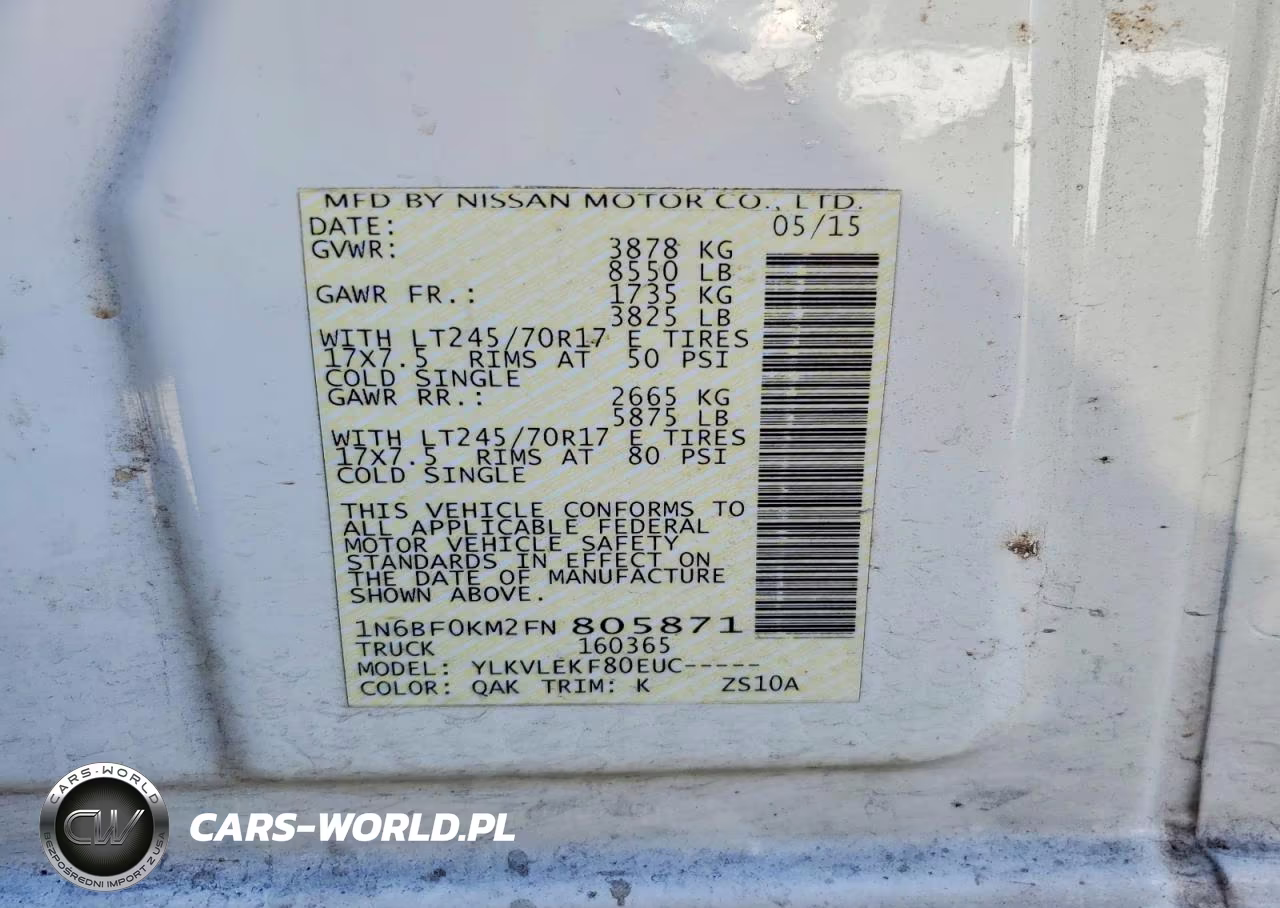 2015 Nissan Nv Delivery Van VIN:1N6BF0KM2FN805871 - 13