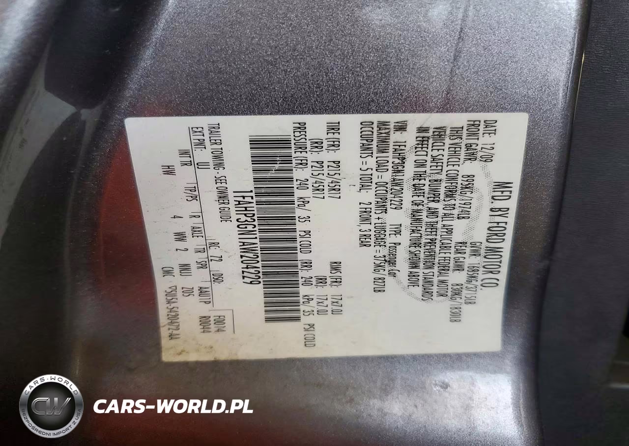 2010 Ford Focus Ses VIN:1FAHP3GN1AW204229 - 12
