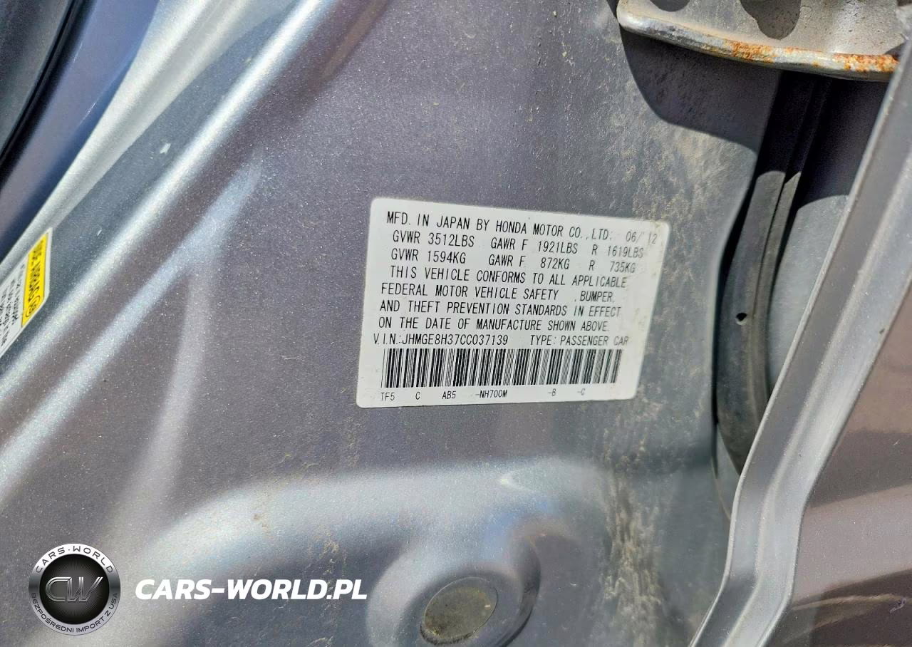2012 Honda Fit VIN:JHMGE8H37CC037139 - 12