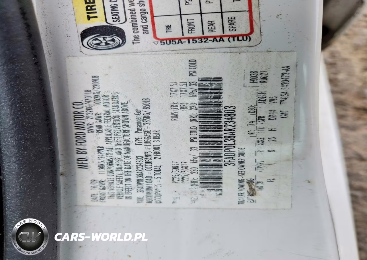 2010 Ford Fusion Hybrid VIN:3FADP0L38AR234803 - 12
